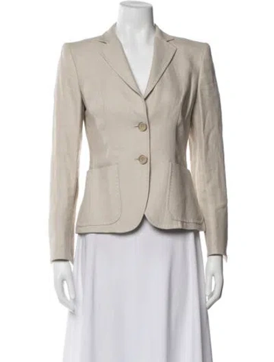 Pre-owned Max Mara Virgin Wool Blazer In Neutral