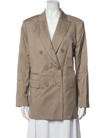 Pre-owned Max Mara Virgin Wool Blazer In Neutral