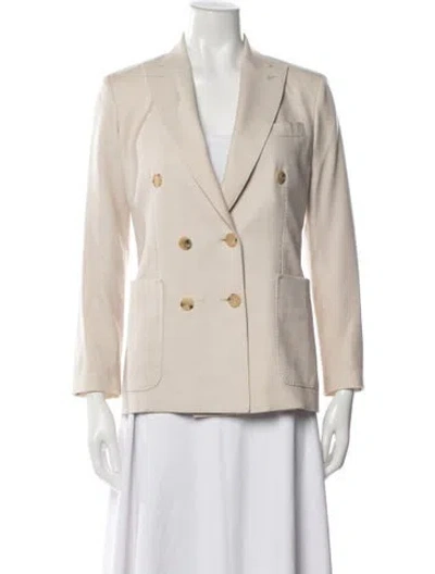 Pre-owned Max Mara Virgin Wool Blazer In Neutral