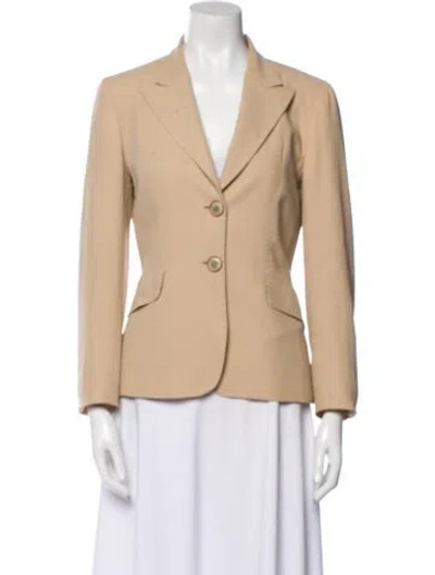 Pre-owned Max Mara Virgin Wool Blazer In Neutrals