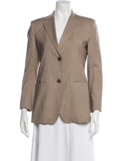 Pre-owned Max Mara Virgin Wool Blazer In Neutrals