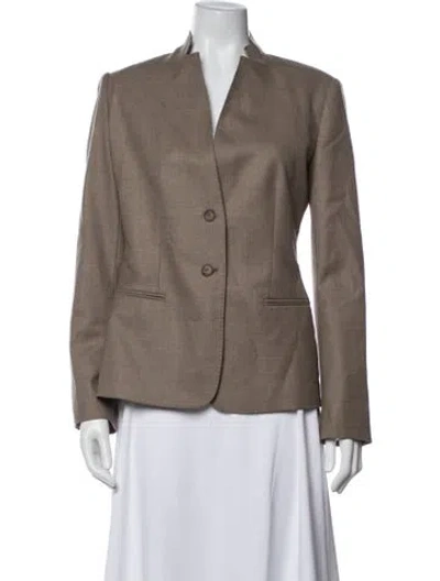 Pre-owned Max Mara Virgin Wool Blazer In Neutrals
