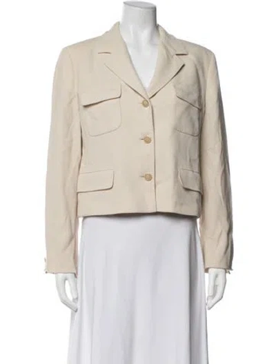 Pre-owned Max Mara Virgin Wool Blazer In Neutrals