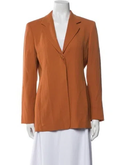 Pre-owned Max Mara Virgin Wool Blazer In Orange