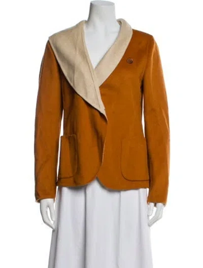 Pre-owned Max Mara Virgin Wool Blazer In Orange