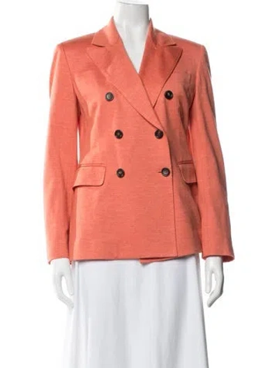 Pre-owned Max Mara Virgin Wool Blazer In Orange