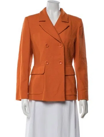 Pre-owned Max Mara Virgin Wool Blazer In Orange