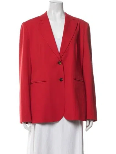 Pre-owned Max Mara Virgin Wool Blazer In Orange