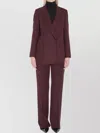 Max Mara Virgin Wool Blazer Peaked Lapels In Burgundy