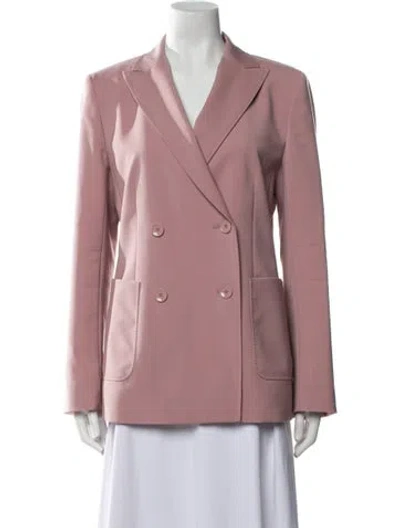 Pre-owned Max Mara Virgin Wool Blazer In Pink