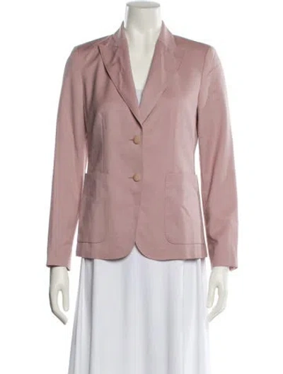 Pre-owned Max Mara Virgin Wool Blazer In Pink