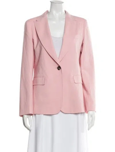 Pre-owned Max Mara Virgin Wool Blazer In Pink