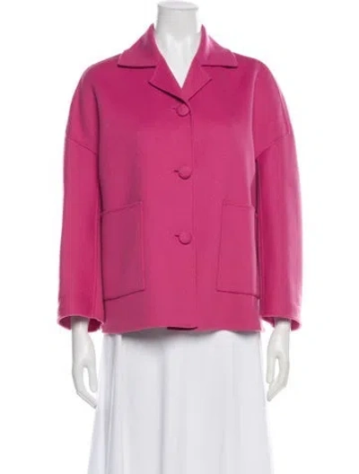 Pre-owned Max Mara Virgin Wool Blazer In Pink