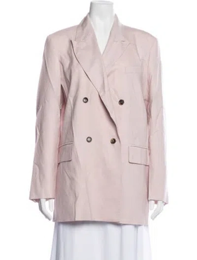 Pre-owned Max Mara Virgin Wool Blazer In Pink