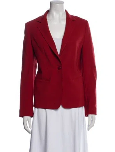 Pre-owned Max Mara Virgin Wool Blazer In Red