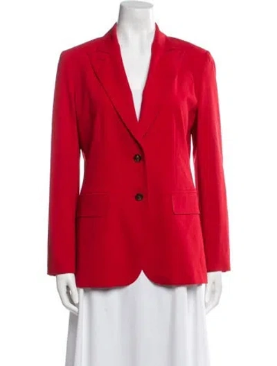 Pre-owned Max Mara Virgin Wool Blazer In Red