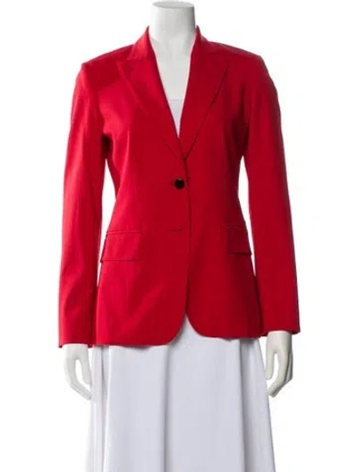 Pre-owned Max Mara Virgin Wool Blazer In Red