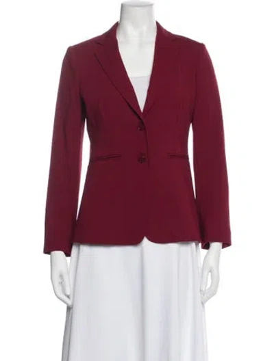 Pre-owned Max Mara Virgin Wool Blazer In Red