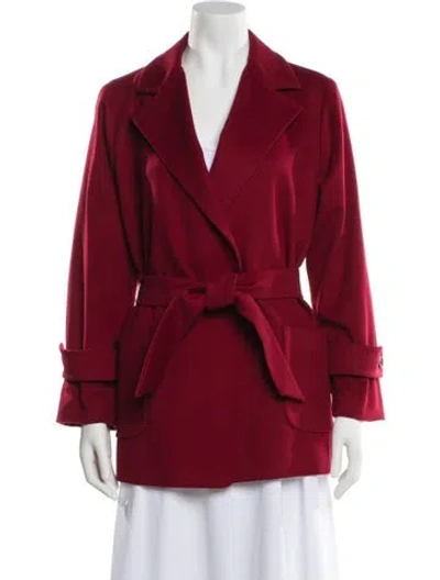 Pre-owned Max Mara Virgin Wool Blazer In Red