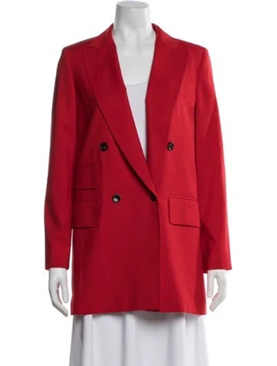 Pre-owned Max Mara Virgin Wool Blazer In Red