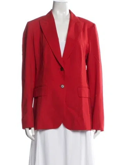 Pre-owned Max Mara Virgin Wool Blazer In Red