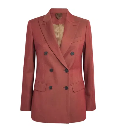 Max Mara Virgin Wool Blazer In Red
