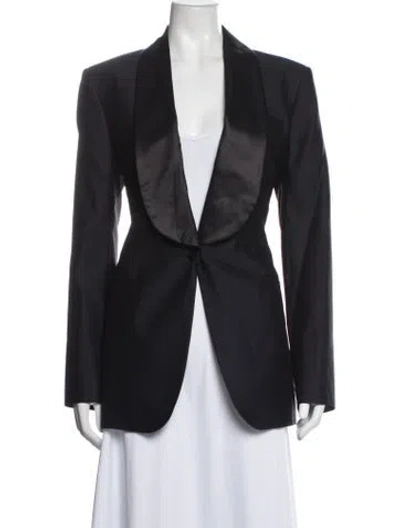 Pre-owned Max Mara Virgin Wool Blazer W/ Tags In Black