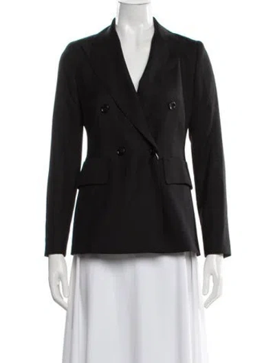 Pre-owned Max Mara Virgin Wool Blazer W/ Tags In Blue