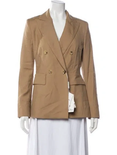 Pre-owned Max Mara Virgin Wool Blazer W/ Tags In Brown