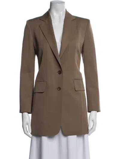 Pre-owned Max Mara Virgin Wool Blazer W/ Tags In Brown