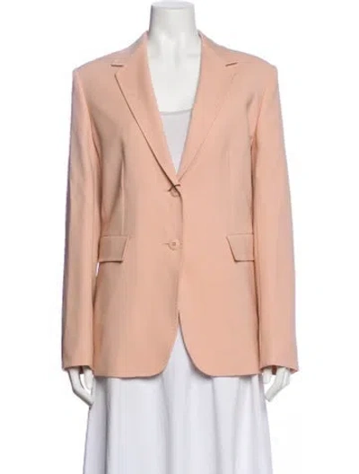 Pre-owned Max Mara Virgin Wool Blazer W/ Tags In Pink