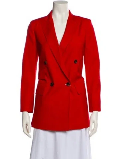 Pre-owned Max Mara Virgin Wool Blazer W/ Tags In Red
