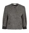 Max Mara Virgin Wool Blend Cropped Jacket In Black