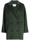 Max Mara Rebus Double-breasted Wool And Cashmere-blend Coat In Green