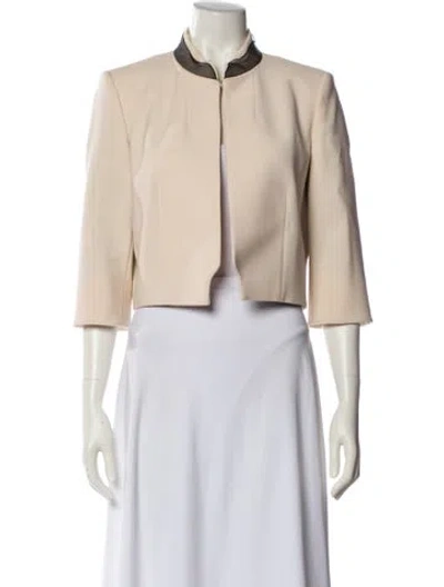 Pre-owned Max Mara Virgin Wool Bolero In Neutral