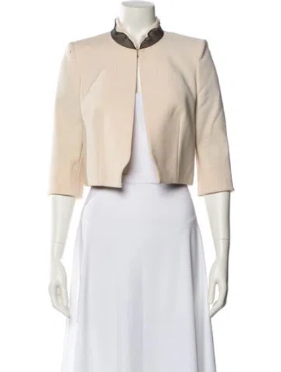 Pre-owned Max Mara Virgin Wool Bolero W/ Tags In Neutral
