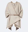 Max Mara Virgin Wool Cape In Brown