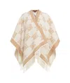 Max Mara Frinestd Cape In Neutrals