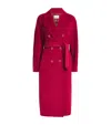 Max Mara Ticino Beaver Double Breasted Coat In Red
