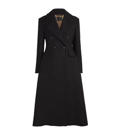 Max Mara Virgin Wool-cashmere Coat In Black
