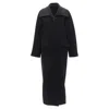 Max Mara Virgin Wool Cashmere Wide Collar Long Coat In Black