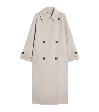 Max Mara Virgin Wool Coat In Beige