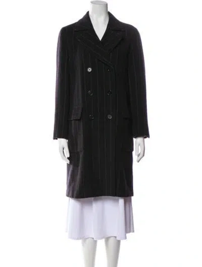 Pre-owned Max Mara Virgin Wool Coat In Black