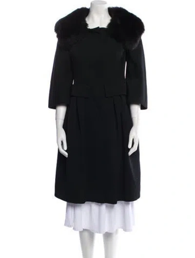 Pre-owned Max Mara Virgin Wool Coat In Black