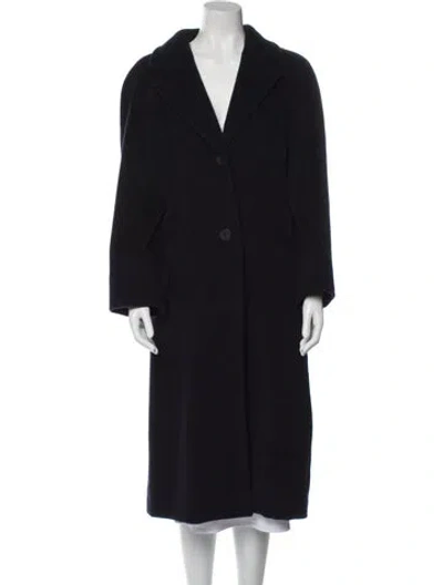 Pre-owned Max Mara Virgin Wool Coat In Black