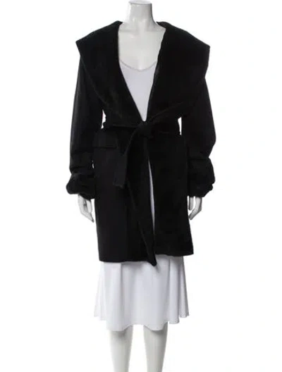 Pre-owned Max Mara Virgin Wool Coat In Black