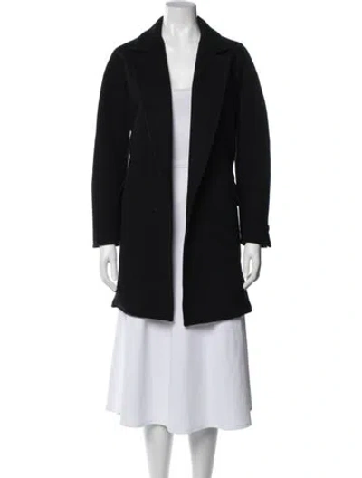 Pre-owned Max Mara Virgin Wool Coat In Black