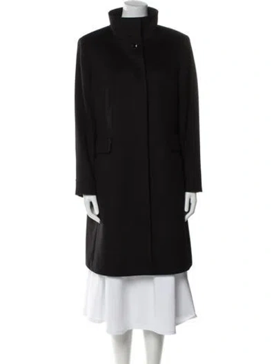 Pre-owned Max Mara Virgin Wool Coat In Black