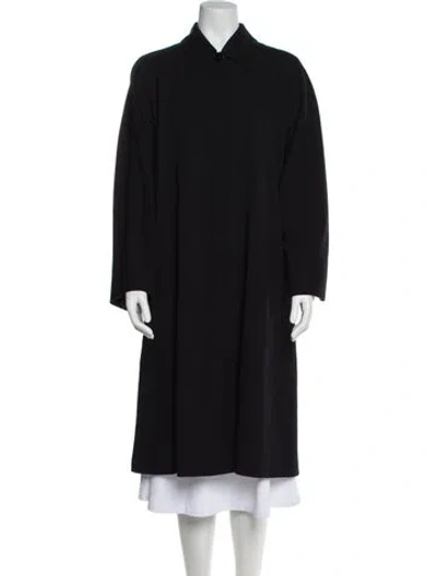 Pre-owned Max Mara Virgin Wool Coat In Black
