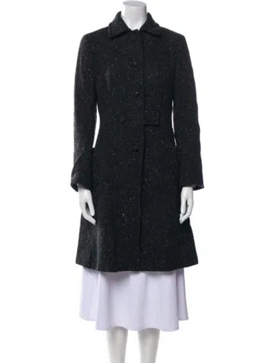 Pre-owned Max Mara Virgin Wool Coat In Black